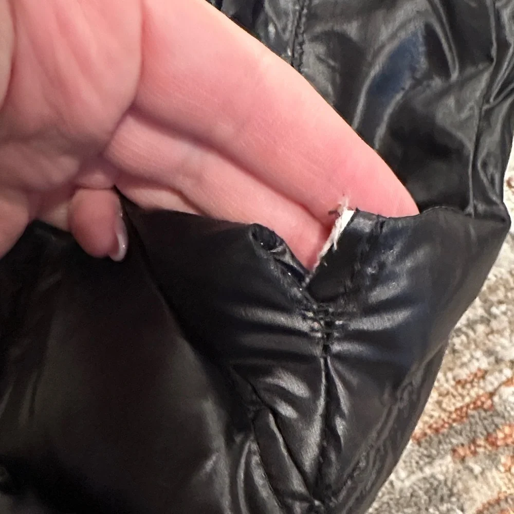 SAM Shiny Black Quilted Vest